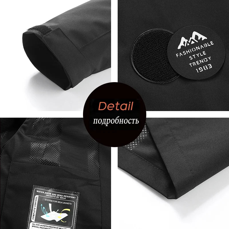 Chaqueta Impermeable con Capucha para Hombre – Cortavientos Outdoo